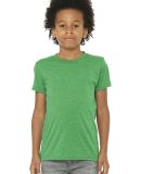 3413Y Bella + Canvas Youth Triblend Jersey Short S in Green triblend