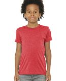 3413Y Bella + Canvas Youth Triblend Jersey Short S in Red triblend