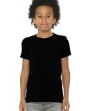 3413Y Bella + Canvas Youth Triblend Jersey Short S in Solid blk trblnd