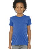 3413Y Bella + Canvas Youth Triblend Jersey Short S in Tr royal triblnd