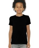 3413Y Bella + Canvas Youth Triblend Jersey Short S in Solid black triblend