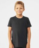 3413Y Bella + Canvas Youth Triblend Jersey Short S in Solid dark grey triblend