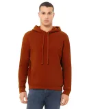 3729 Bella + Canvas Unisex Sponge Fleece Hoodie in Brick