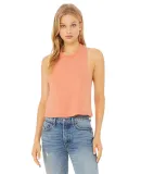 6682 Women's Racerback Cropped Tank Crop Top  in Heather sunset