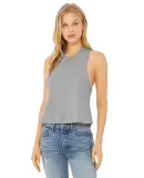 6682 Women's Racerback Cropped Tank Crop Top  in Athletic heather