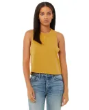 6682 Women's Racerback Cropped Tank Crop Top  in Heather mustard