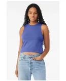 6682 Women's Racerback Cropped Tank Crop Top  in Heather tru roy