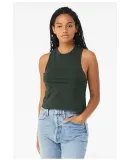 6682 Women's Racerback Cropped Tank Crop Top  in Heather forest