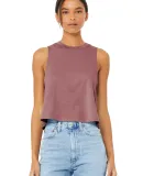 6682 Women's Racerback Cropped Tank Crop Top  in Heather mauve