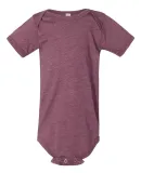 100B Bella + Canvas Baby Short Sleeve Onesie in Heather maroon