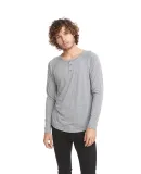 Next Level 6072 Tri-Blend Long Sleeve Henley in Premium heather