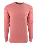 Next Level 7451 Inspired Dye Long Sleeve Pocket Cr in Guava