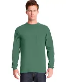 Next Level 7451 Inspired Dye Long Sleeve Pocket Cr in Clover