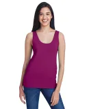 49 2420L Women's Stretch Tank in Raspberry