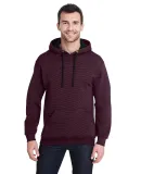 50 SF77R Sofspun® Microstripe Hooded Pullover Swe Maroon Stripe