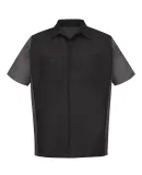 382 SY20 Red Kap Short Sleeve Ripstop Crew Shirt Black/Charcoal