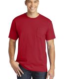 Gildan H300 Hammer Short Sleeve T-Shirt with a Poc in Scarlet red