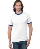 Bayside 1800 Ringer Tee White/ Royal