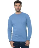 301 3055 Union-Made Long Sleeve T-Shirt with a Poc in Carolina blue