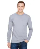 301 3055 Union-Made Long Sleeve T-Shirt with a Poc in Dark ash