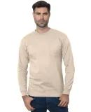 301 3055 Union-Made Long Sleeve T-Shirt with a Poc in Sand