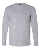 301 3055 Union-Made Long Sleeve T-Shirt with a Poc in Dark ash