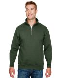 301 920 USA-Made Quarter-Zip Pullover Sweatshirt in Hunter green