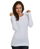 Bayside Apparel 3425 Women's Soft Thermal Hoodie in White