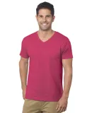 301 5025 V-Neck in Heather red