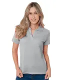 1050 Ladies' USA-Made V-Neck Polo Dark Ash