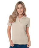 1050 Ladies' USA-Made V-Neck Polo Sand