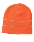 301 3715 USA Made Safety Knit Beanie with 3M Refle Safety Orange/ Reflective