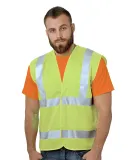 301 3789 USA Made Economy Class 2 ANSI Vest Lime Green