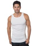 301 4573 2x1 Ribbed Tank Top White