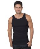 301 4573 2x1 Ribbed Tank Top in Black