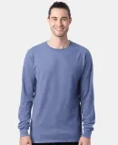 Comfort Wash GDH200 Garment Dyed Long Sleeve T-Shi in Frontier blue