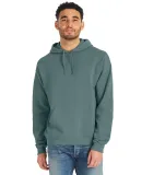 Comfort Wash GDH450 Garment Dyed Unisex Hooded Pul in Cypress green