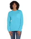 Comfort Wash GDH250 Garment Dyed Long Sleeve T-Shi in Freshwater