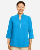 Devon and Jones DP611W Ladies' Perfect Fit™  3/4 in Ocean blue