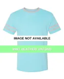 Jerzees 602MR Triblend Ringer Varsity T-Shirt Mint Heather/ Oxford