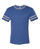 Jerzees 602MR Triblend Ringer Varsity T-Shirt in True blue heather/ oxford