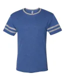 Jerzees 602MR Triblend Ringer Varsity T-Shirt in True blue heather/ oxford