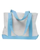 Liberty Bags 7002 P & O Cruiser Tote in White/ lt blue