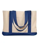 Liberty Bags 8869 11 Ounce Cotton Canvas Tote in Natural/ navy