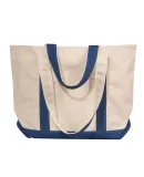 Liberty Bags 8871 16 Ounce Cotton Canvas Tote in Natural/ navy