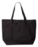 Liberty Bags 7006 Bay View Zipper Tote BLACK/ BLACK