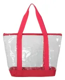 Liberty Bags 7009 Clear Boat Tote RED