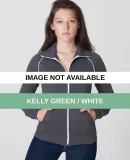 American Apparel 5455 California Fleece Track Jack Kelly Green / White