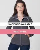American Apparel 5455 California Fleece Track Jack Red / White