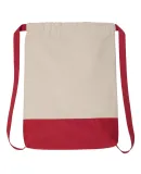 Liberty Bags 8876 10 Ounce Cotton Canvas Contrast  NATURAL/ RED